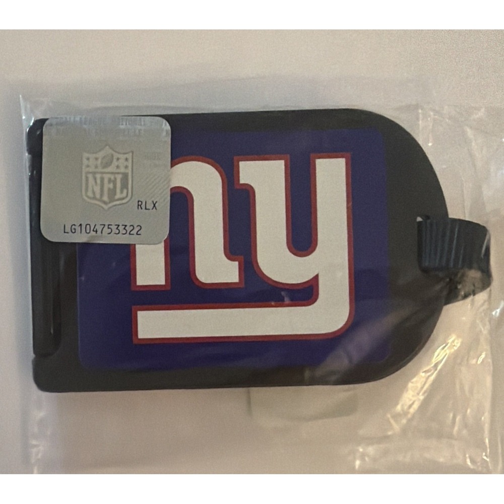 NFL Officially Licensed New York Giants Luggage Bag Tag Team Logo Football New